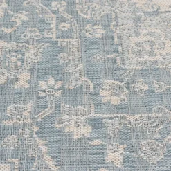 Outdoor Rugs-Kirkland's Home Sky Medallion Lava Indoor/Outdoor Area Rug, 7X9 Blue