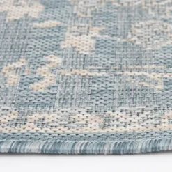 Outdoor Rugs-Kirkland's Home Sky Medallion Lava Indoor/Outdoor Area Rug, 7X9 Blue