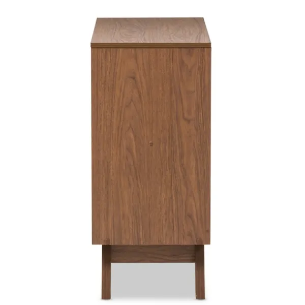 Dressers & Chests-Kirkland's Home Slant Two-Tone Walnut 4-Drawer Chest
