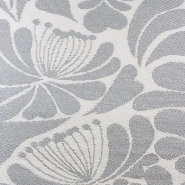 Outdoor Rugs-Kirkland's Home Slate Floral Outdoor Area Rug, 4X6 Gray/White
