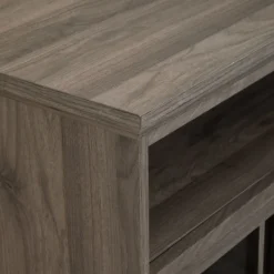 Tv Stands & Media Consoles-Kirkland's Home Slate Glass Door Classic Tv Stand Gray
