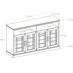 Tv Stands & Media Consoles-Kirkland's Home Slate Glass Door Classic Tv Stand Gray