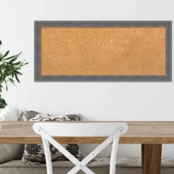Memo & Chalkboards-Kirkland's Home Slate Gray Framed Corkboard Gray/Brown