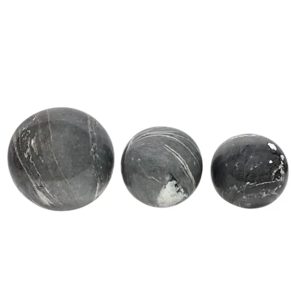 Bowl Filler-Kirkland's Home Slate Gray Marble 3-Pc. Decorative Orb Set
