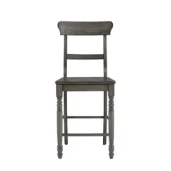 Bar Stools & Counter Height Stools-Kirkland's Home Slate Ladder Back Counter Stools, Set Of 2 Gray