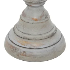 Candle Holders-Kirkland's Home Slate Rustic Mango Wood 3-Pc. Candle Holder Set Gray