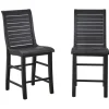 Bar Stools & Counter Height Stools-Kirkland's Home Slatted Counter Stools, Set Of 2 Black