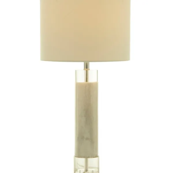 Table Lamps-Kirkland's Home Slim Marble Table Lamp White