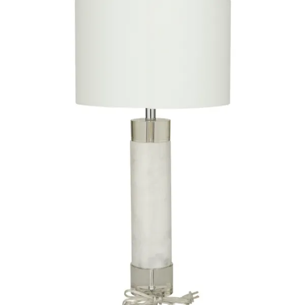 Table Lamps-Kirkland's Home Slim Marble Table Lamp White
