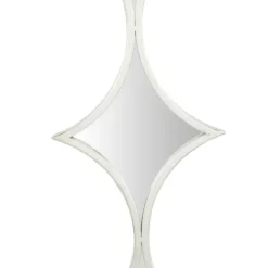 Decorative Mirrors-Kirkland's Home Slim Stacked Diamonds Wall Mirror Silver