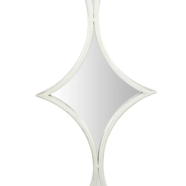 Decorative Mirrors-Kirkland's Home Slim Stacked Diamonds Wall Mirror Silver