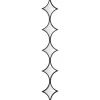 Decorative Mirrors-Kirkland's Home Slim Stacked Diamonds Wall Mirror Black