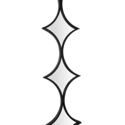 Decorative Mirrors-Kirkland's Home Slim Stacked Diamonds Wall Mirror Black
