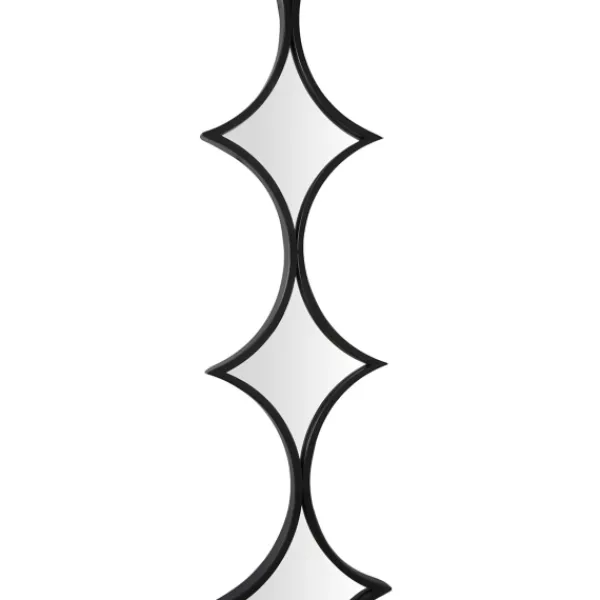 Decorative Mirrors-Kirkland's Home Slim Stacked Diamonds Wall Mirror Black