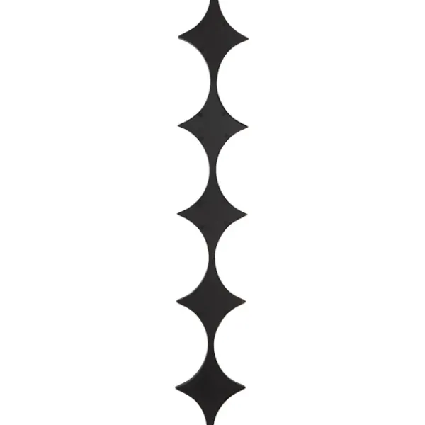 Decorative Mirrors-Kirkland's Home Slim Stacked Diamonds Wall Mirror Black