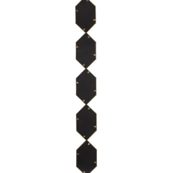 Decorative Mirrors-Kirkland's Home Slim Stacked Hexagons Wall Mirror Gold