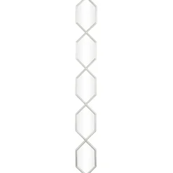 Decorative Mirrors-Kirkland's Home Slim Stacked Hexagons Wall Mirror Silver