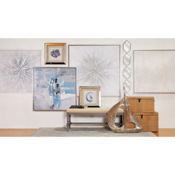 Decorative Mirrors-Kirkland's Home Slim Stacked Hexagons Wall Mirror Silver
