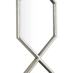 Decorative Mirrors-Kirkland's Home Slim Stacked Hexagons Wall Mirror Silver