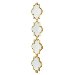 Decorative Mirrors-Kirkland's Home Slim Stacked Trellis Wall Mirror Gold