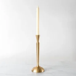 Candle Holders-Kirkland's Home Slim Taper Candle Holder, 12 In. Gold