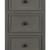 Accent & End Tables-Kirkland's Home Slim Wooden 3-Drawer Side Table Gray