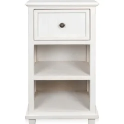 Accent & End Tables-Kirkland's Home Slim Wooden 2-Shelf Side Table White