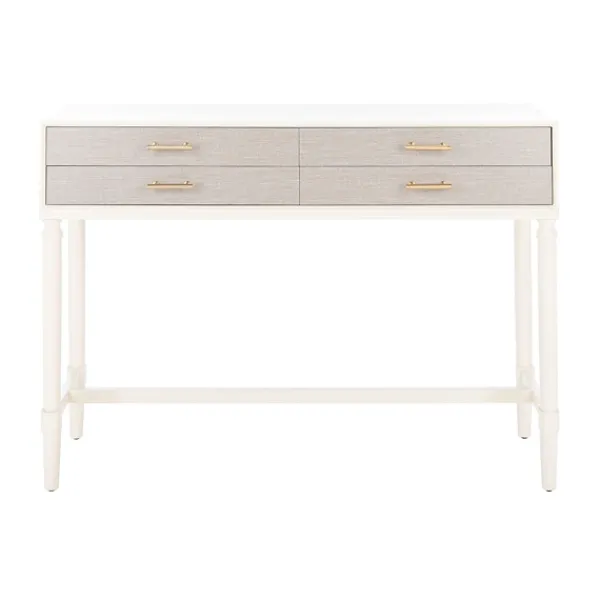 Entryway Furniture-Kirkland's Home Sloane Four-Drawer Console Table White