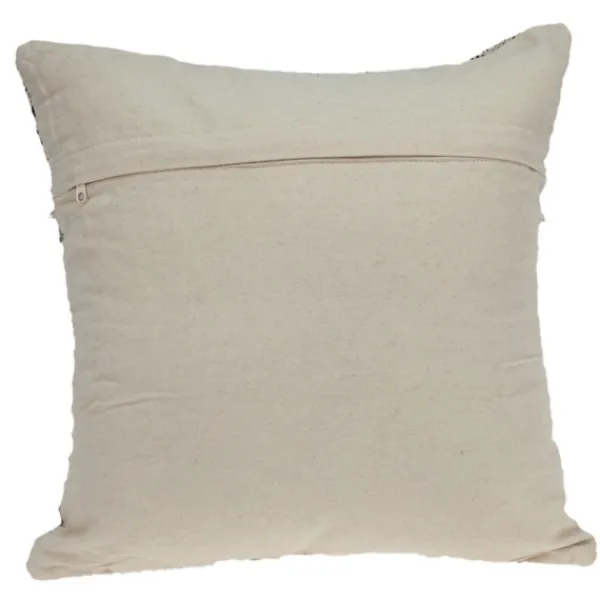 Pillows-Kirkland's Home Sloane Shaggy Knotted Throw Pillow Ivory/Black