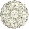 Wall Plaques-Kirkland's Home Small Metal Medallion Wall Plaque White