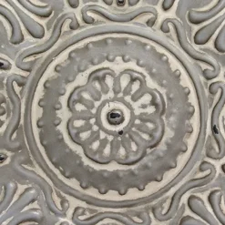 Wall Plaques-Kirkland's Home Small Metal Medallion Wall Plaque Gray