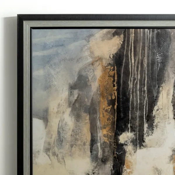 Framed Art-Kirkland's Home Smoke & Mirrors Abstract Framed Art Print Black/Tan/Gray