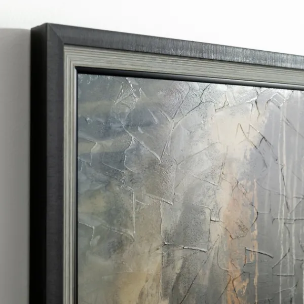 Framed Art-Kirkland's Home Smoke & Mirrors Abstract Framed Art Print Black/Tan/Gray