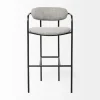 Bar Stools & Counter Height Stools-Kirkland's Home Smoke Arm Rest Upholstered Bar Stool Gray