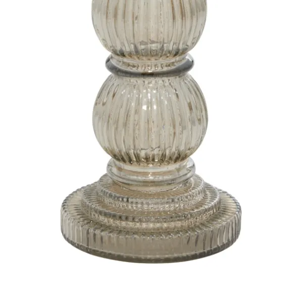 Candle Holders-Kirkland's Home Smoke Glass Pillar Candle Holders, Set Of 3 Gray