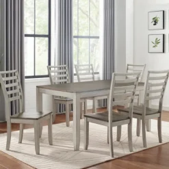 Dining Chairs-Kirkland's Home Smoked Honey And Alabaster Dining Chairs, Set Of 2 Ivory/Brown