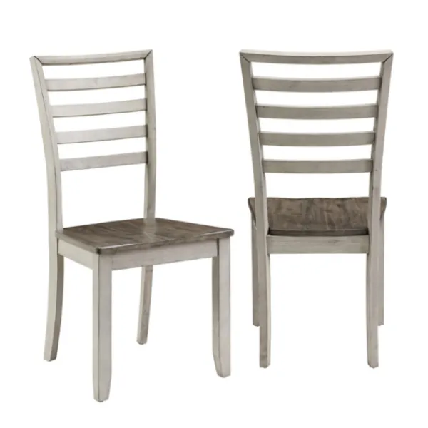 Dining Chairs-Kirkland's Home Smoked Honey And Alabaster Dining Chairs, Set Of 2 Ivory/Brown