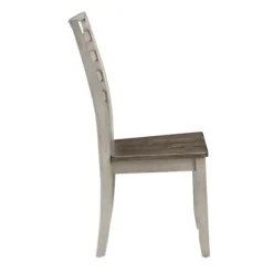 Dining Chairs-Kirkland's Home Smoked Honey And Alabaster Dining Chairs, Set Of 2 Ivory/Brown