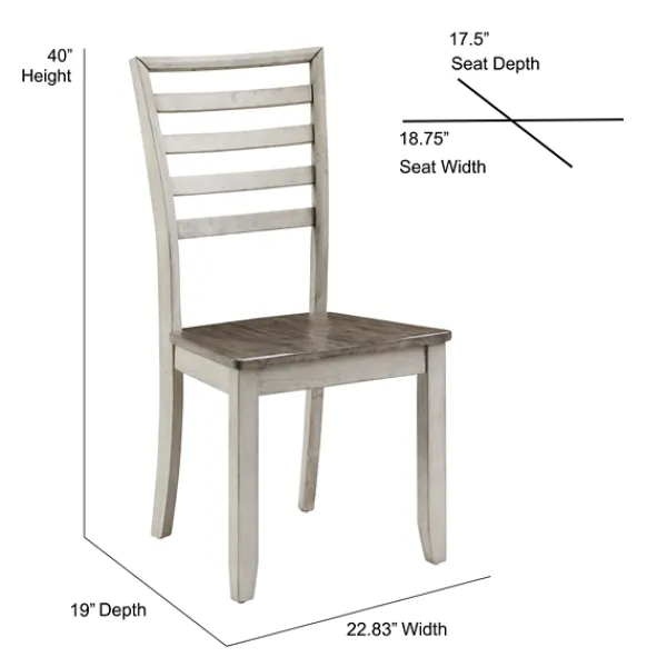 Dining Chairs-Kirkland's Home Smoked Honey And Alabaster Dining Chairs, Set Of 2 Ivory/Brown
