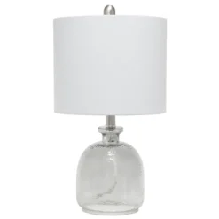 Table Lamps-Kirkland's Home Smokey Hammered Glass Shade Table Lamp Gray