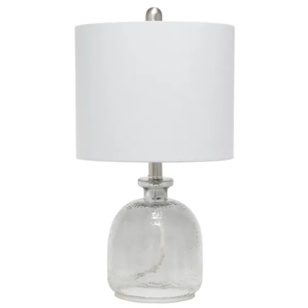 Table Lamps-Kirkland's Home Smokey Hammered Glass Shade Table Lamp Gray