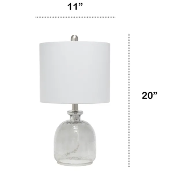 Table Lamps-Kirkland's Home Smokey Hammered Glass Shade Table Lamp Gray