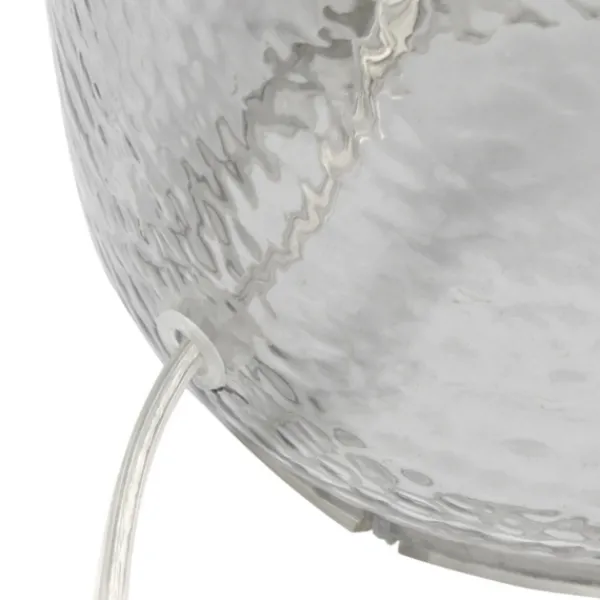 Table Lamps-Kirkland's Home Smokey Hammered Glass Shade Table Lamp Gray