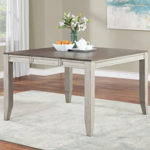 Dining Tables-Kirkland's Home Smoky Alabaster Wooden 9-Pc. Dining Set Gray/Brown