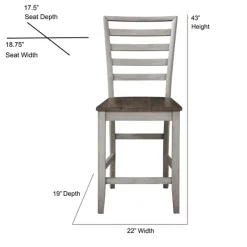 Dining Tables-Kirkland's Home Smoky Alabaster Wooden 9-Pc. Dining Set Gray/Brown