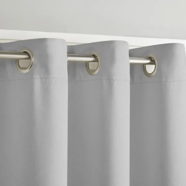 Curtains & Drapes-Kirkland's Home Smoky Blackout Curtain Panel Set, 84 In. Gray