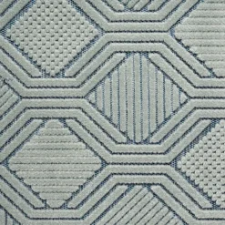 Outdoor Rugs-Kirkland's Home Smoky Blue Geometric Indoor/Outdoor Area Rug, 5X7 Gray/Blue