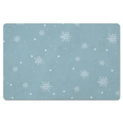 Kitchen & Floor Mats-Kirkland's Home Snowflakes Christmas Kitchen Mat Blue