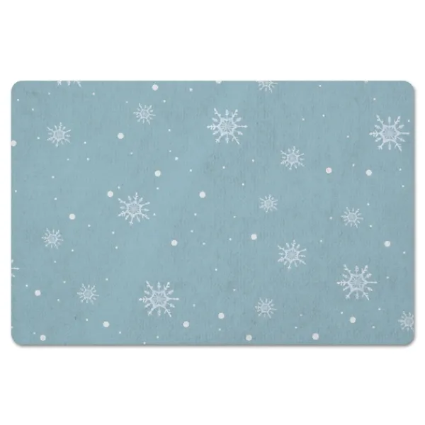 Kitchen & Floor Mats-Kirkland's Home Snowflakes Christmas Kitchen Mat Blue