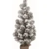 Trees & Topiaries-Kirkland's Home Snowy Pine Burlap Sack Base Tree, 24 In. Green/White/Brown
